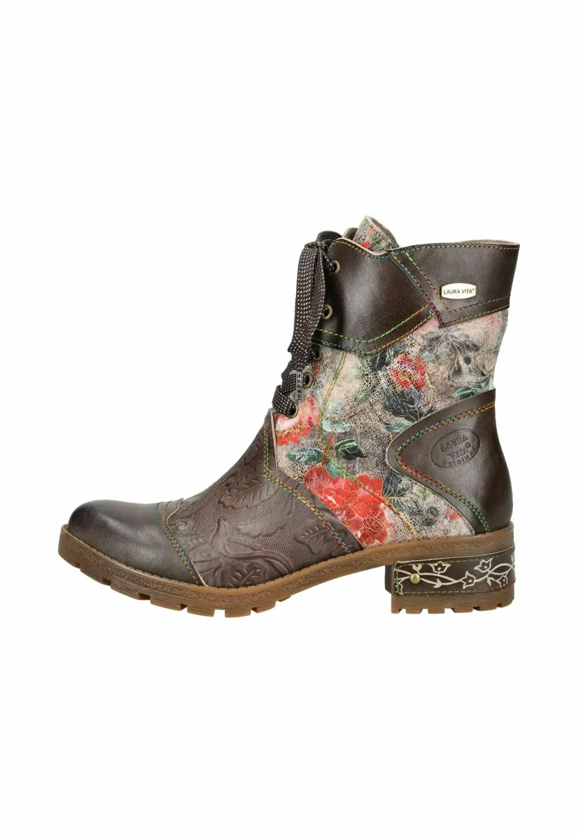 Schnürstiefelette - taupe