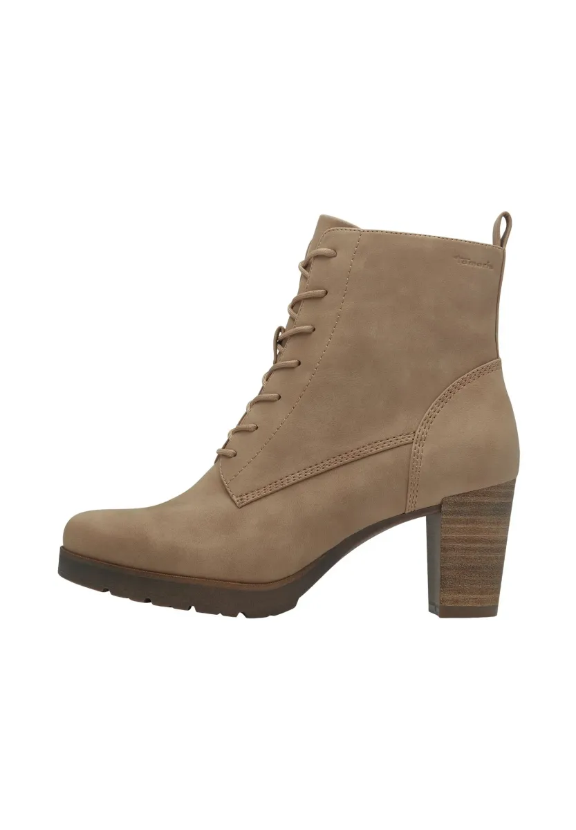 Schnürstiefelette - taupe