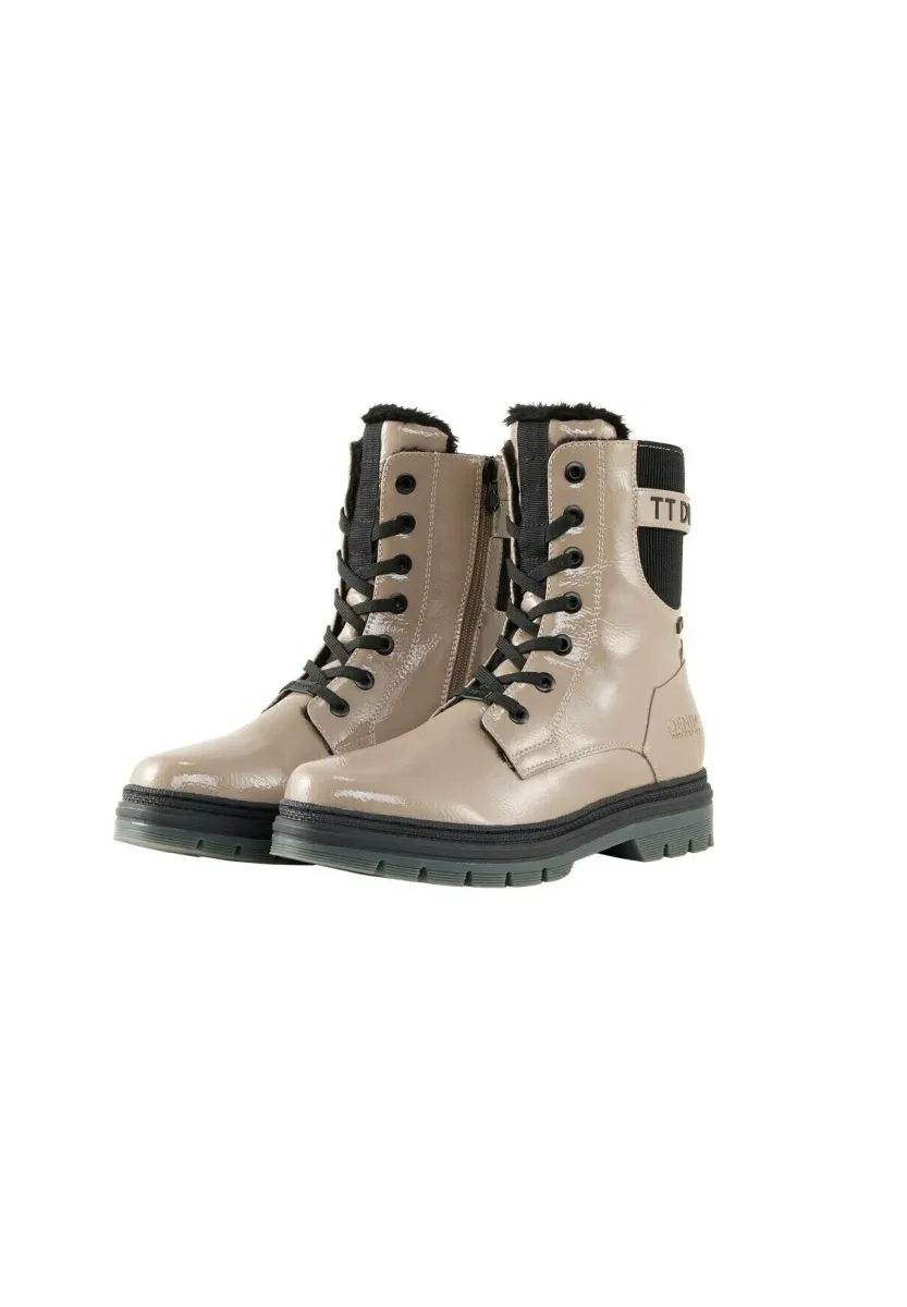 Schnürstiefelette - taupe
