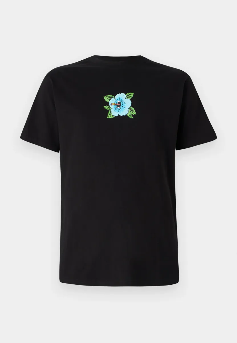 SCREAMING HIBISCUS FRONT UNISEX - T-Shirt print - black