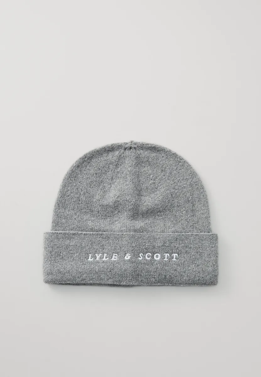 SCRIPT BEANIE UNISEX - Mütze - mid grey marl