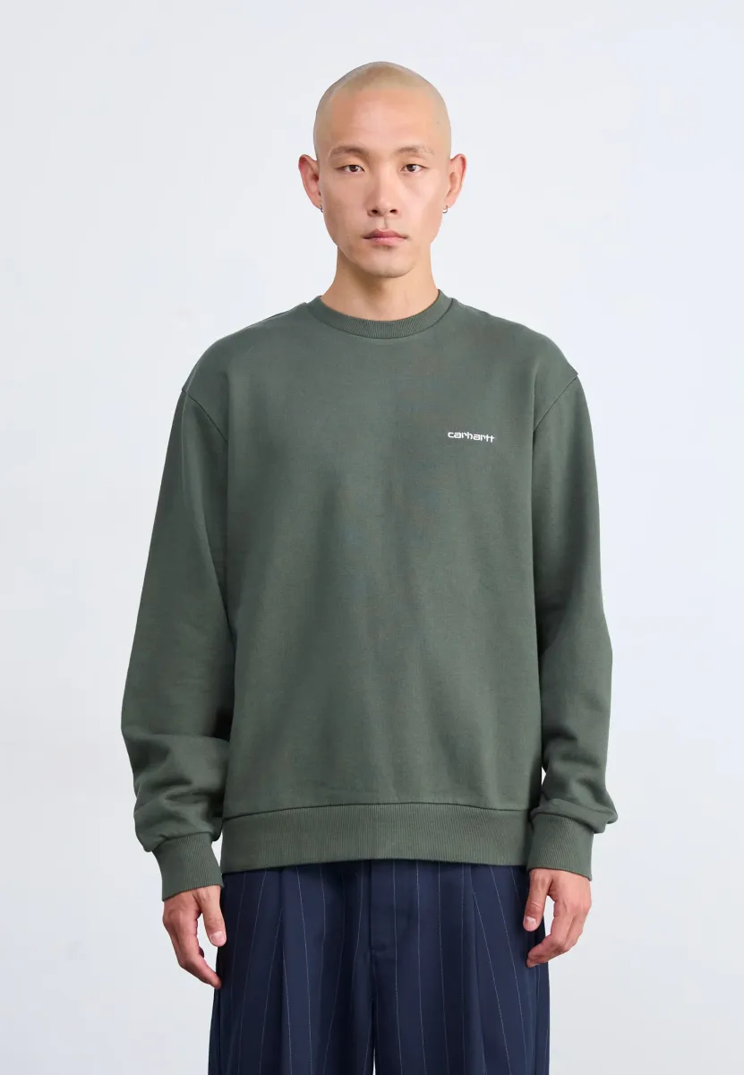 SCRIPT EMBROIDERY  - Sweatshirt - opuntia/white
