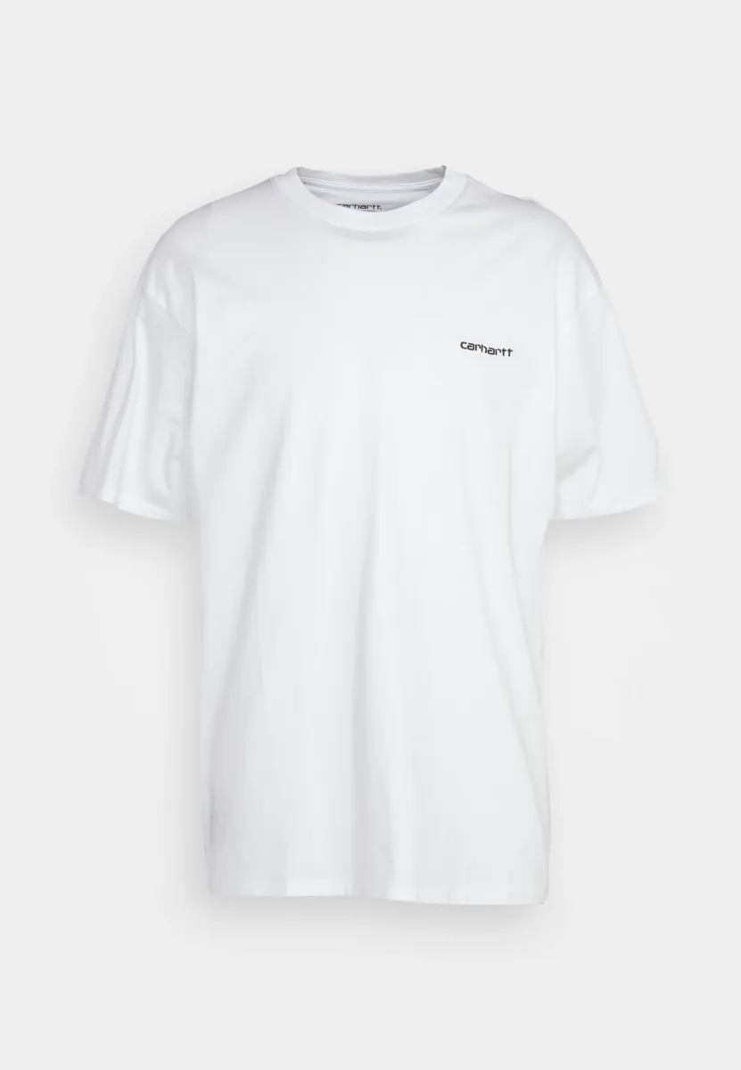 SCRIPT EMBROIDERY - T-Shirt basic - white / black