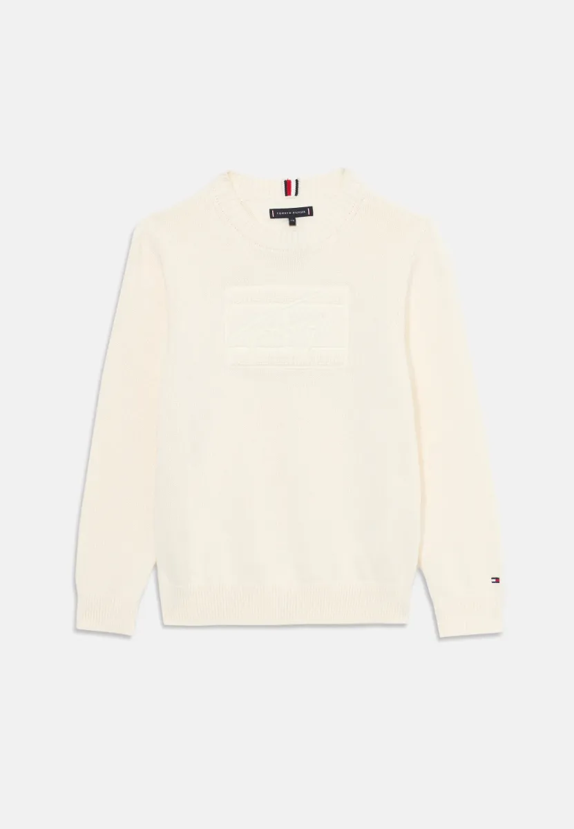 SCRIPT FLAG TONAL SWEATER - Strickpullover - ivory petal