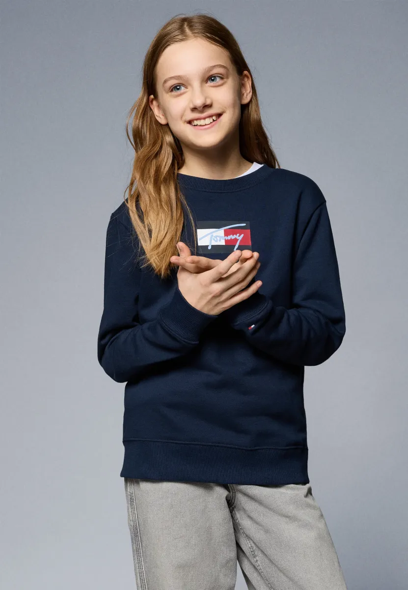 SCRIPT FLAG UNISEX - Sweatshirt - dark night navy