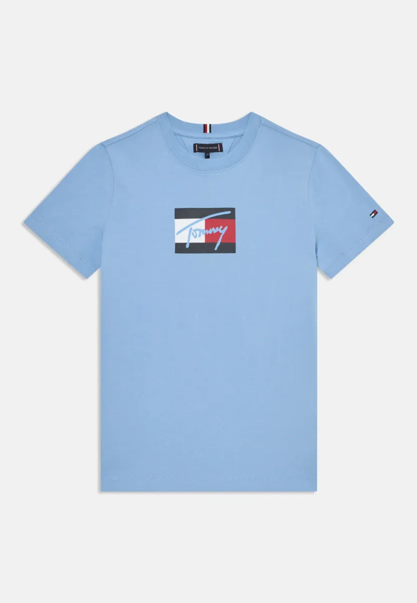 SCRIPT FLAG UNISEX - T-Shirt print - cloudy blue