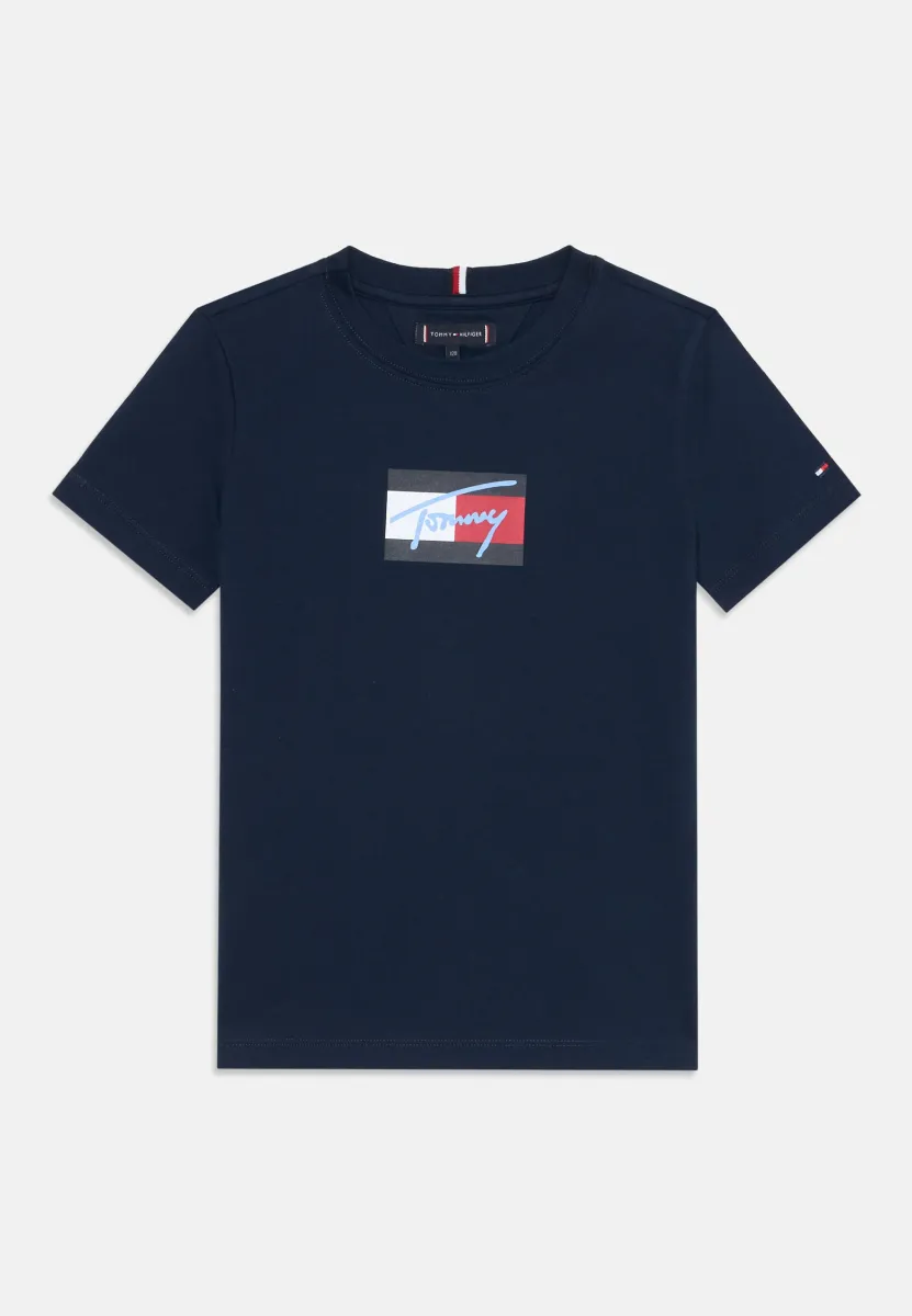 SCRIPT FLAG UNISEX - T-Shirt print - dark night navy