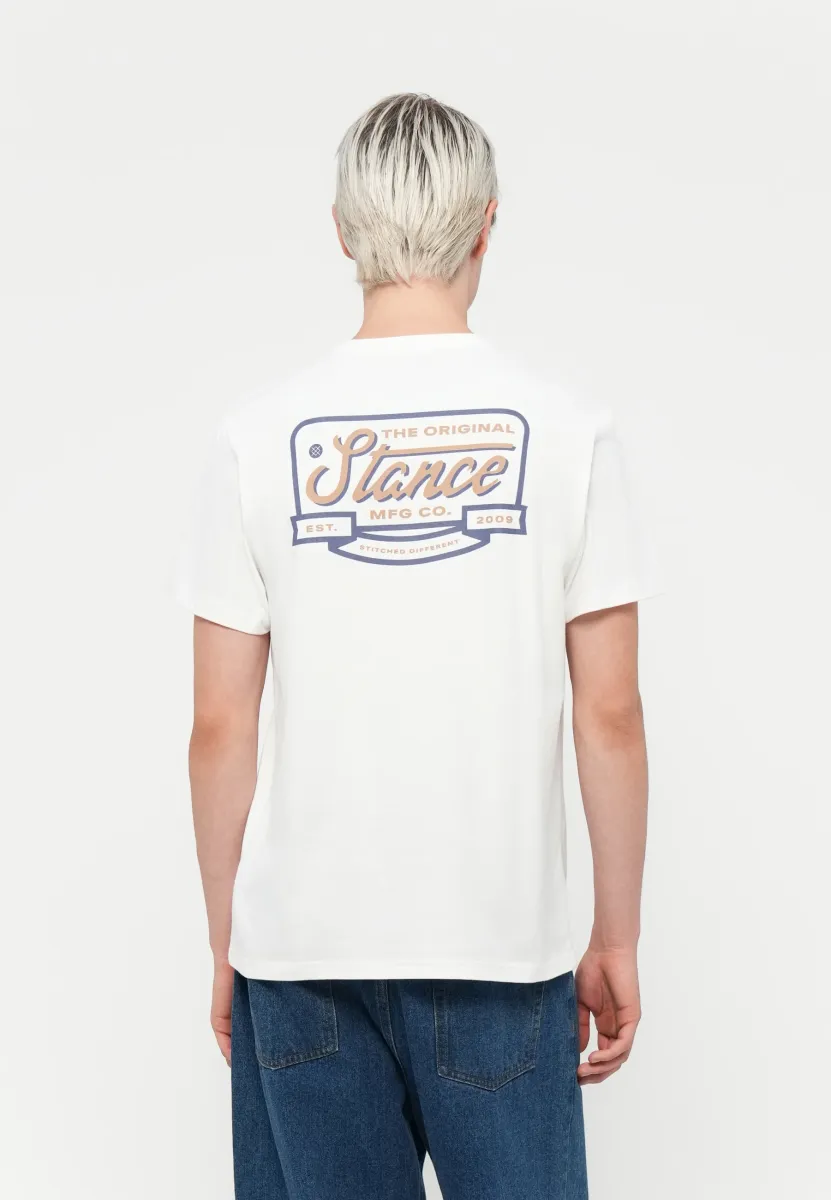 SCRIPT SEAL - T-Shirt print - white/black/yellow