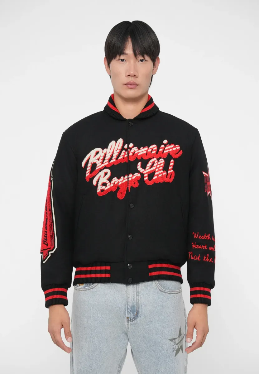 SCRIPT VARSITY JACKET - Bomberjacke - black