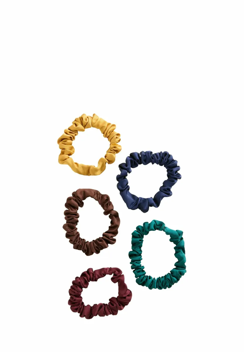 SCRUNCHIES 5 PACK - Haar-Styling-Accessoires - brown