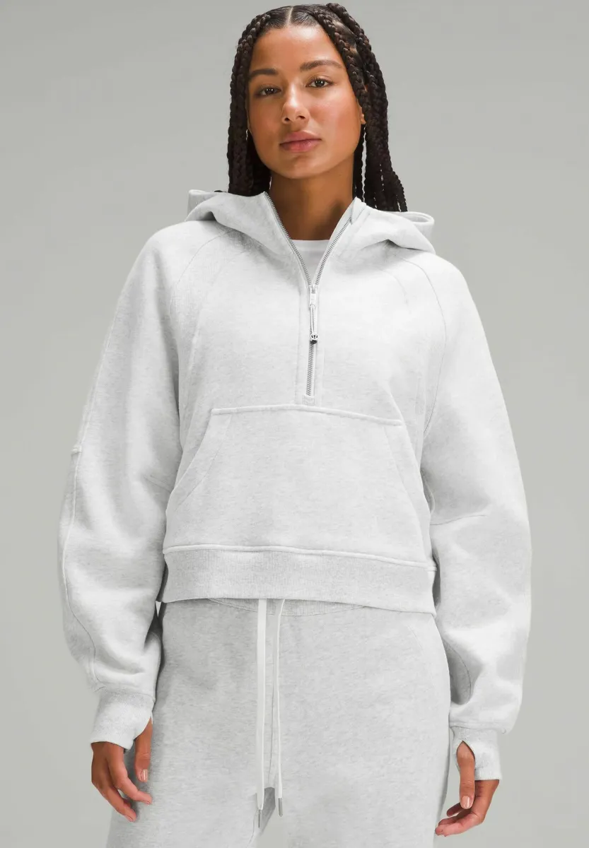 SCUBA OVERSIZED HALF-ZIP - Kapuzenpullover - heathered core ultra light grey