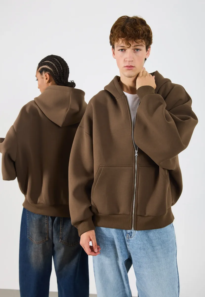 SCUBA ZIP UNISEX - Sweatjacke - brown