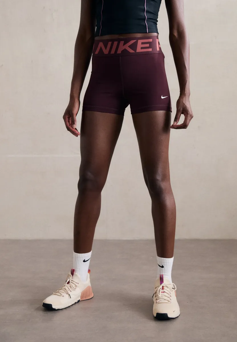 SCULPT SHORT - Tights - burgundy crush/white
