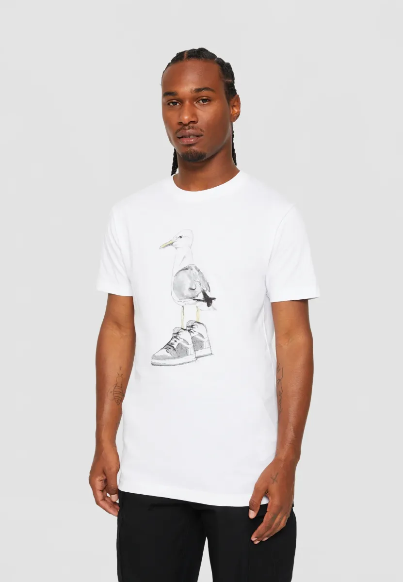 SEAGULL SNEAKERS TEE - T-Shirt print - white