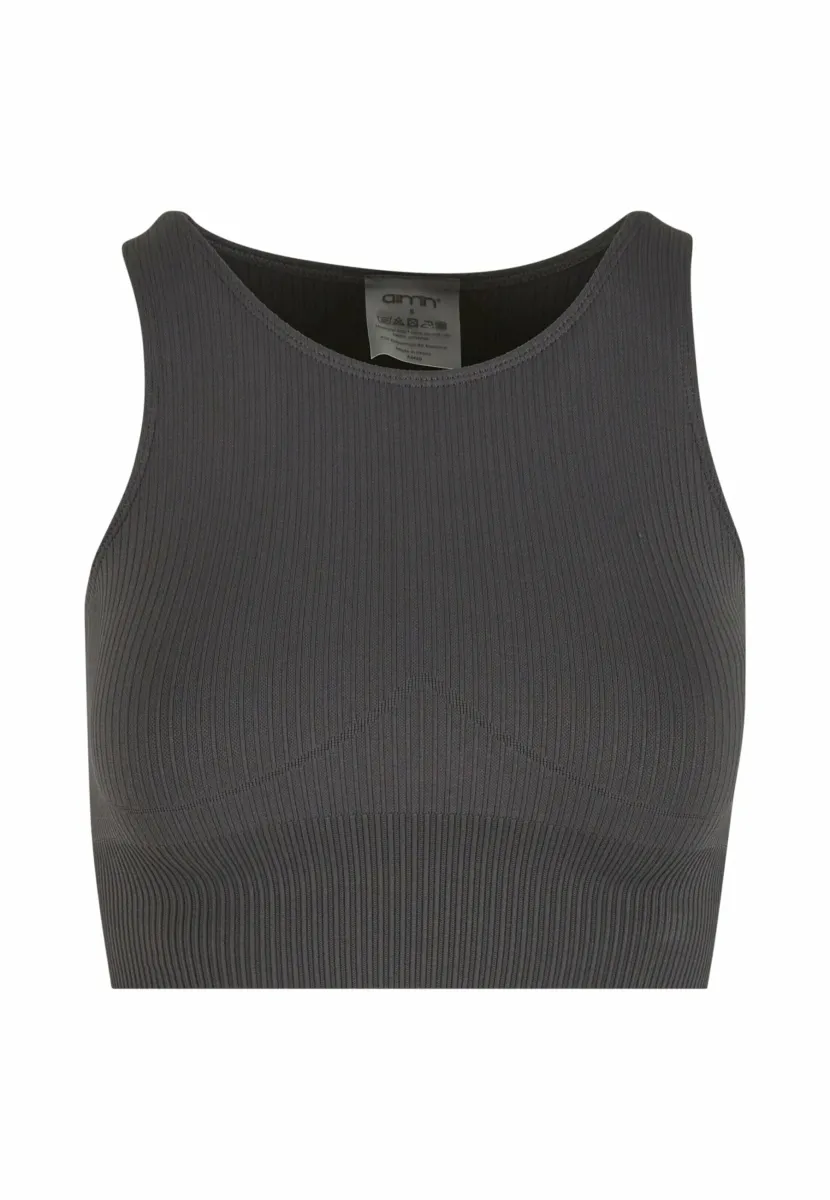 SEAMLESS CROP  - Top - light grey