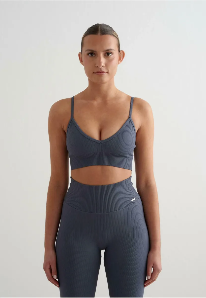 SEAMLESS DEEP CUT  - Sport-BH mit mittlerer Stützkraft - blue