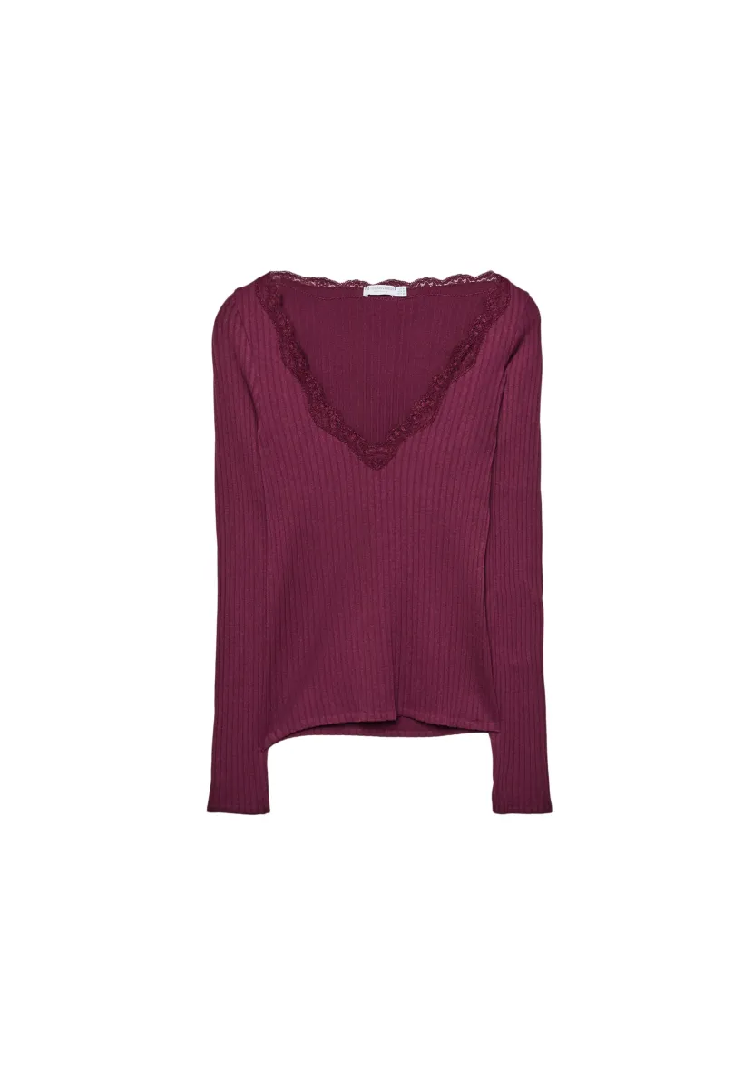 SEAMLESS - Langarmshirt - bordeaux