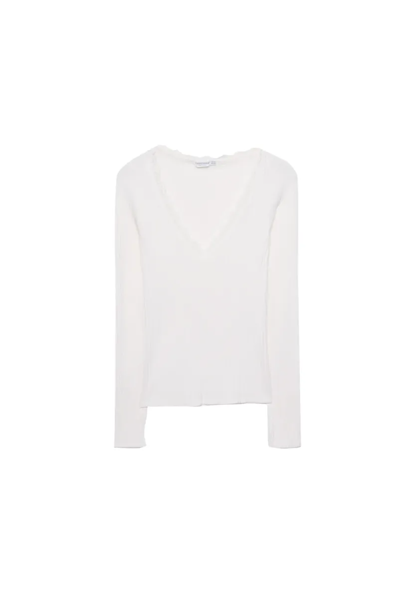 SEAMLESS - Langarmshirt - white