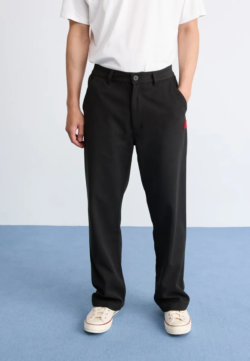 SEAMLESS TROUSERS - Stoffhose - black