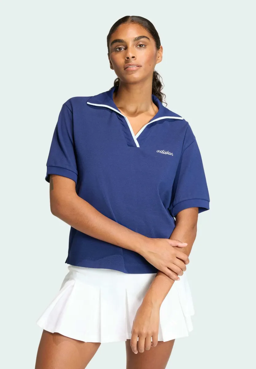 SEASONAL ESSENTIALS POP WITH EMBROIDERED GRAPHIC - Poloshirt - dark blue/white