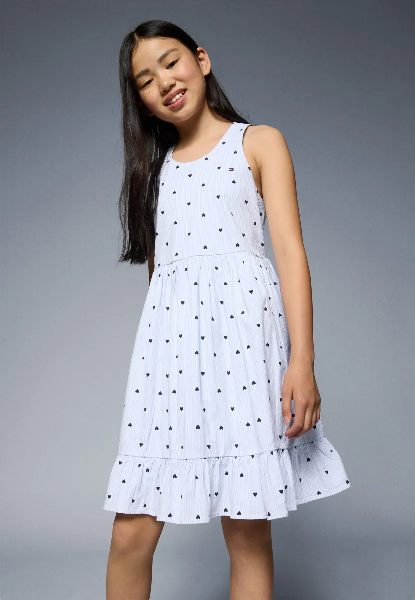 SEERSUCKER DRESS  - Freizeitkleid - breezy blue