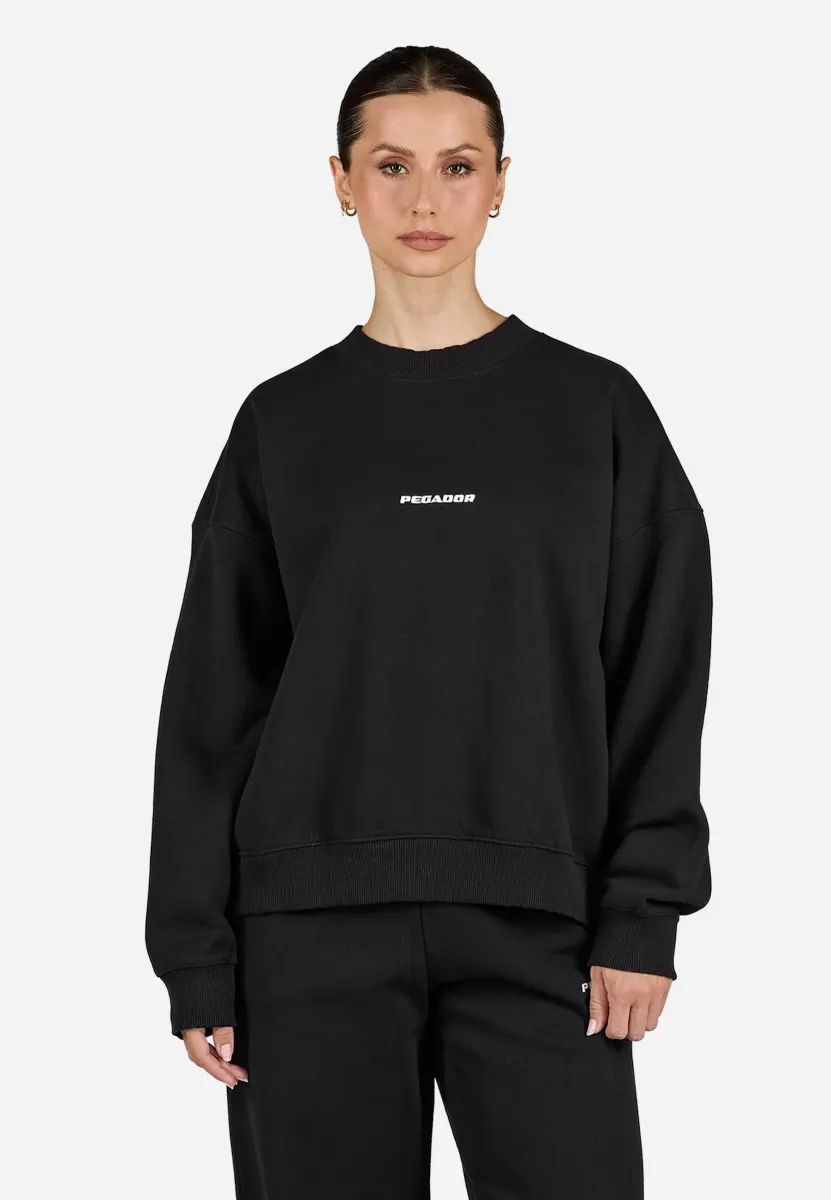 SELA OVERSIZED SWEATER - Sweatshirt - washed black white