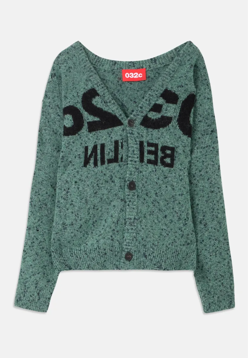 SELFIE CARDIGAN UNISEX - Strickjacke - blue/phosphor green