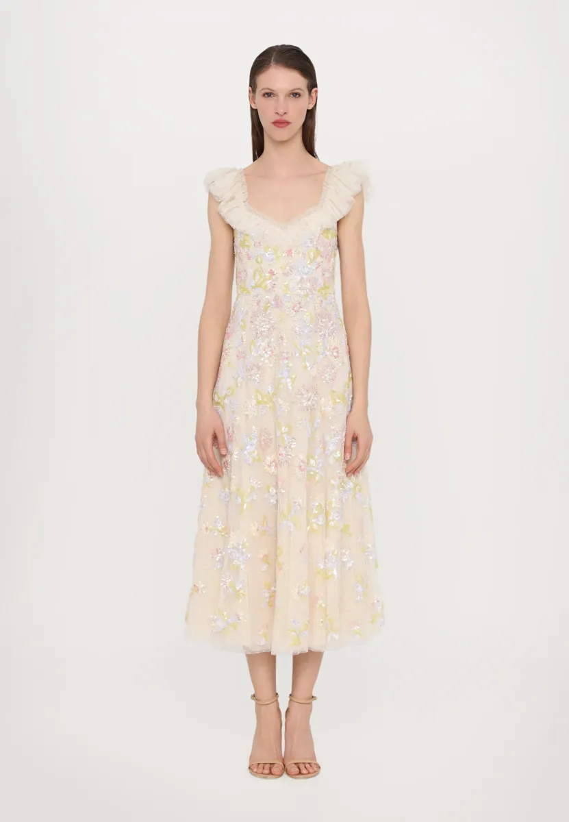 SEQUIN DANDELION RUFFLE BALLERINA DRESS - Ballkleid - cream