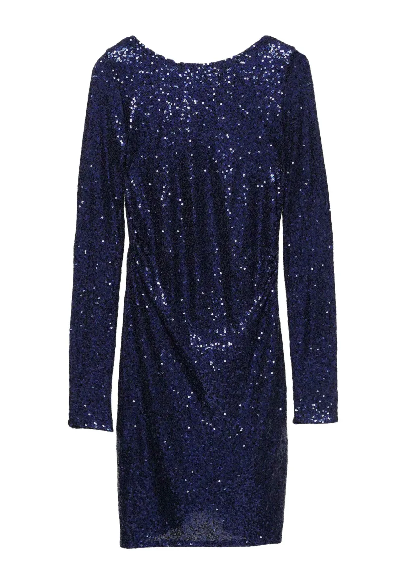 SEQUINNED OPEN-BACK  - Cocktailkleid/festliches Kleid - dark blue