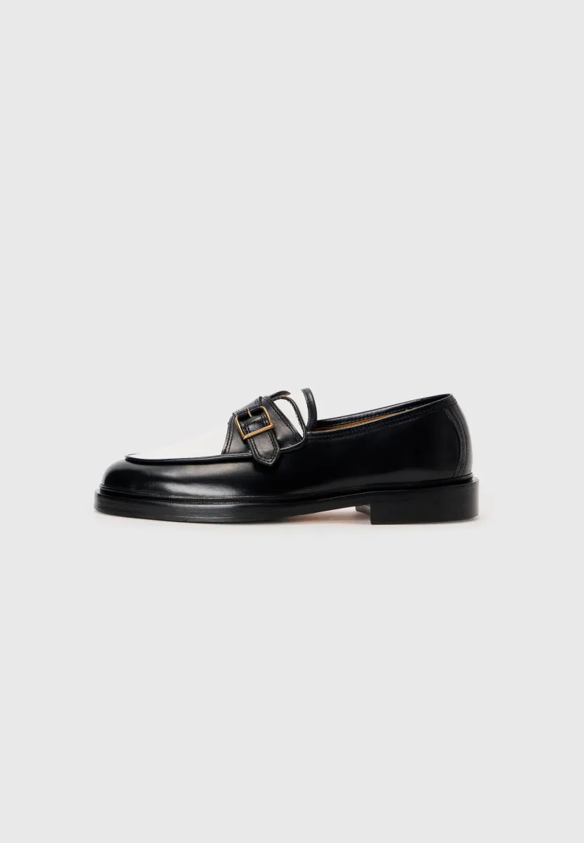 SERGE - Slipper - black/white