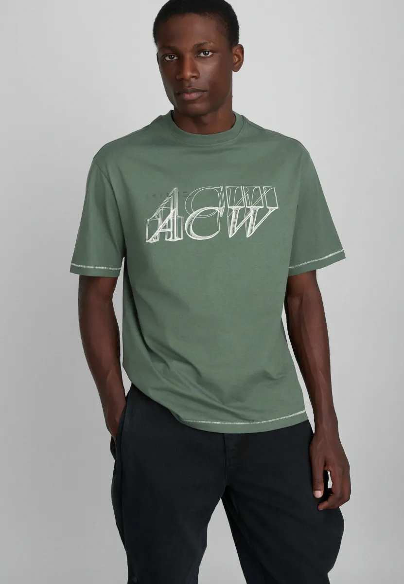 SERIF - T-Shirt print - moss