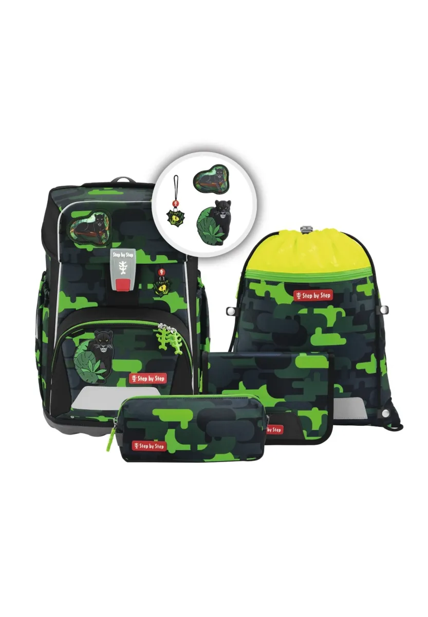 SET 5-TEILIG - Schulranzen Set - black cat chiko