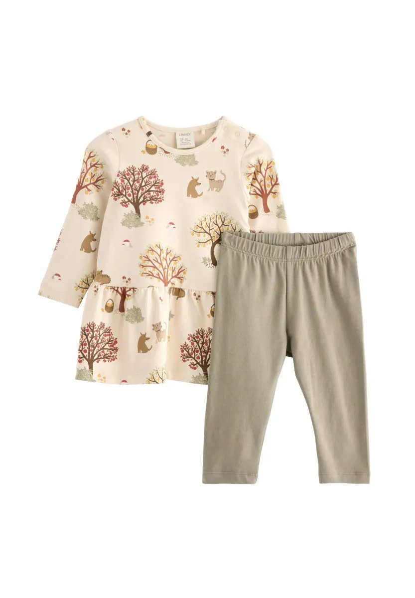 SET AUTUMN TREE - Langarmshirt - light beige