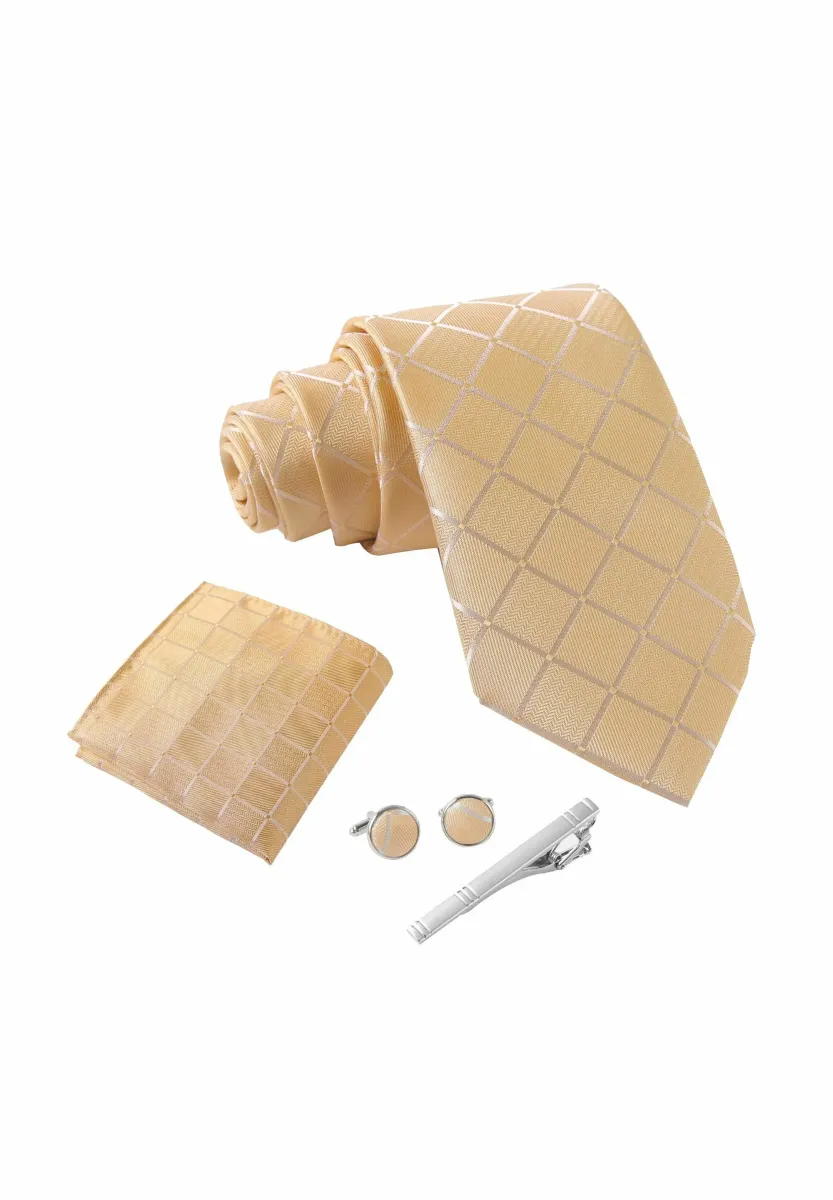 SET - Einstecktuch - beige