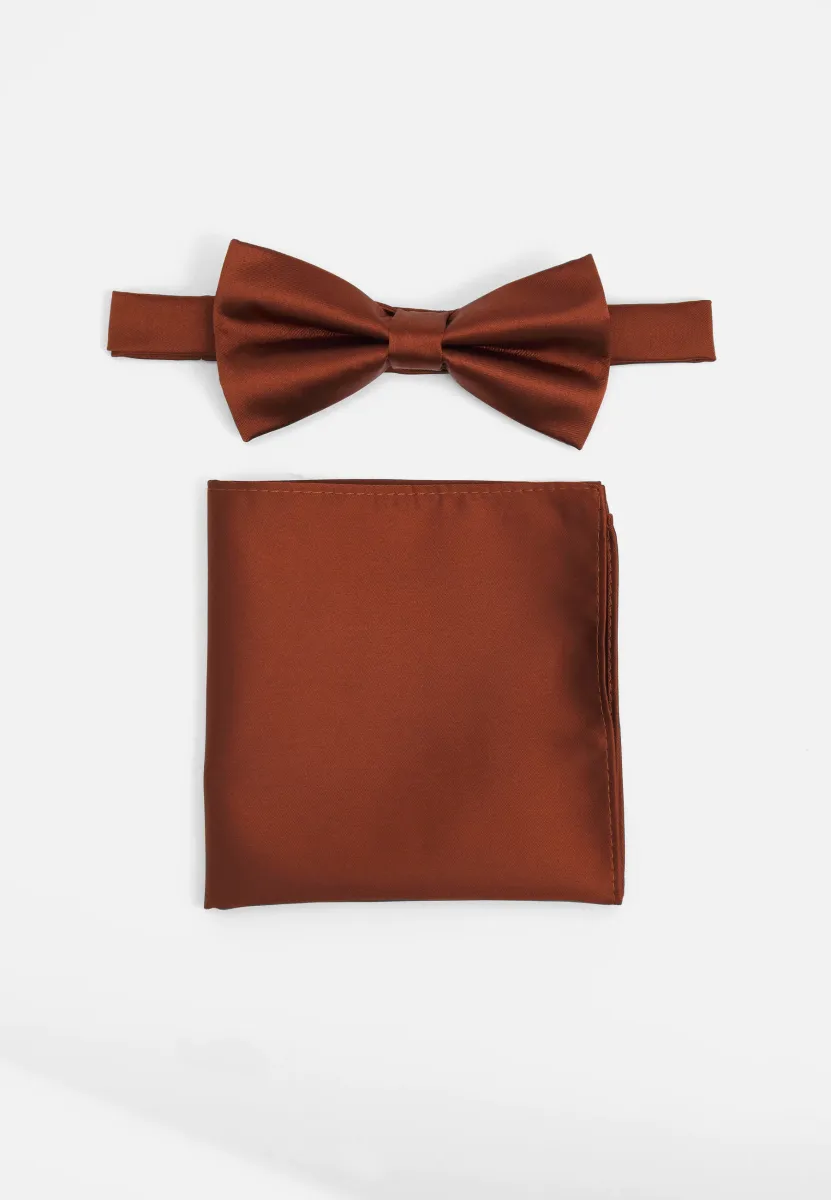 SET - Einstecktuch -  cognac