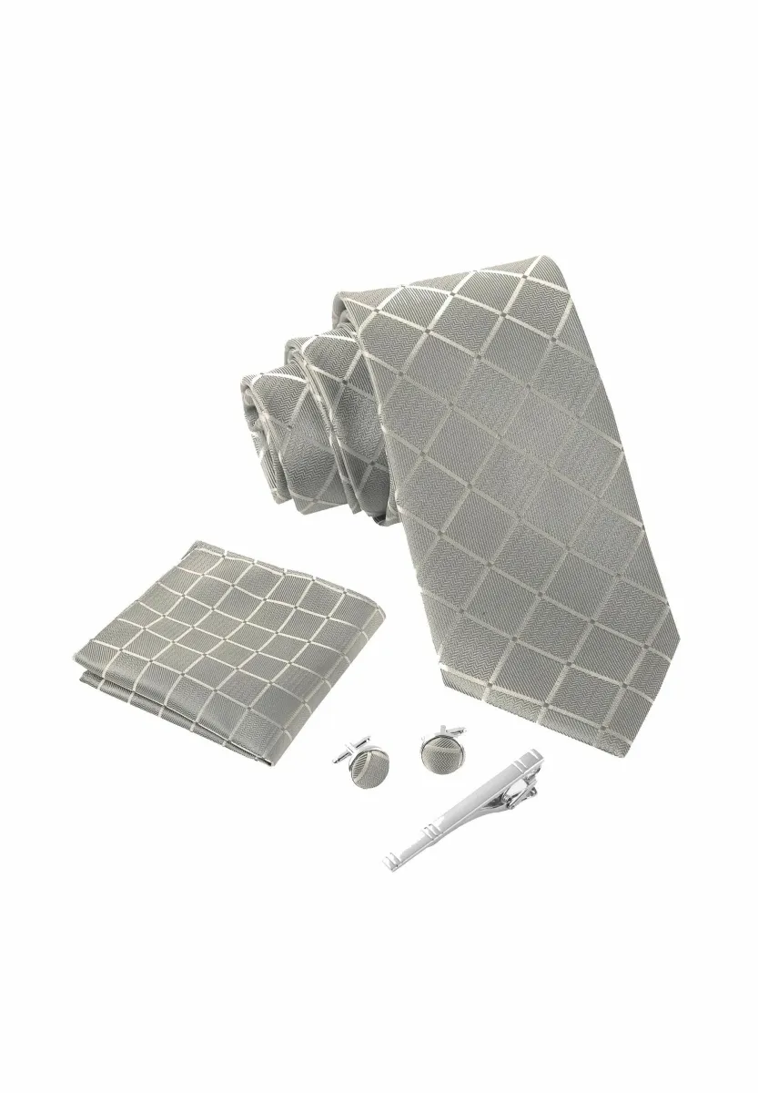 SET - Einstecktuch - grau