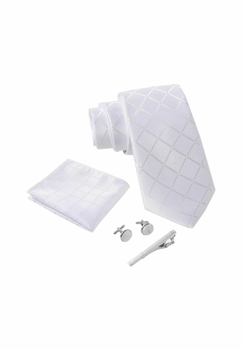 SET - Einstecktuch - weiß