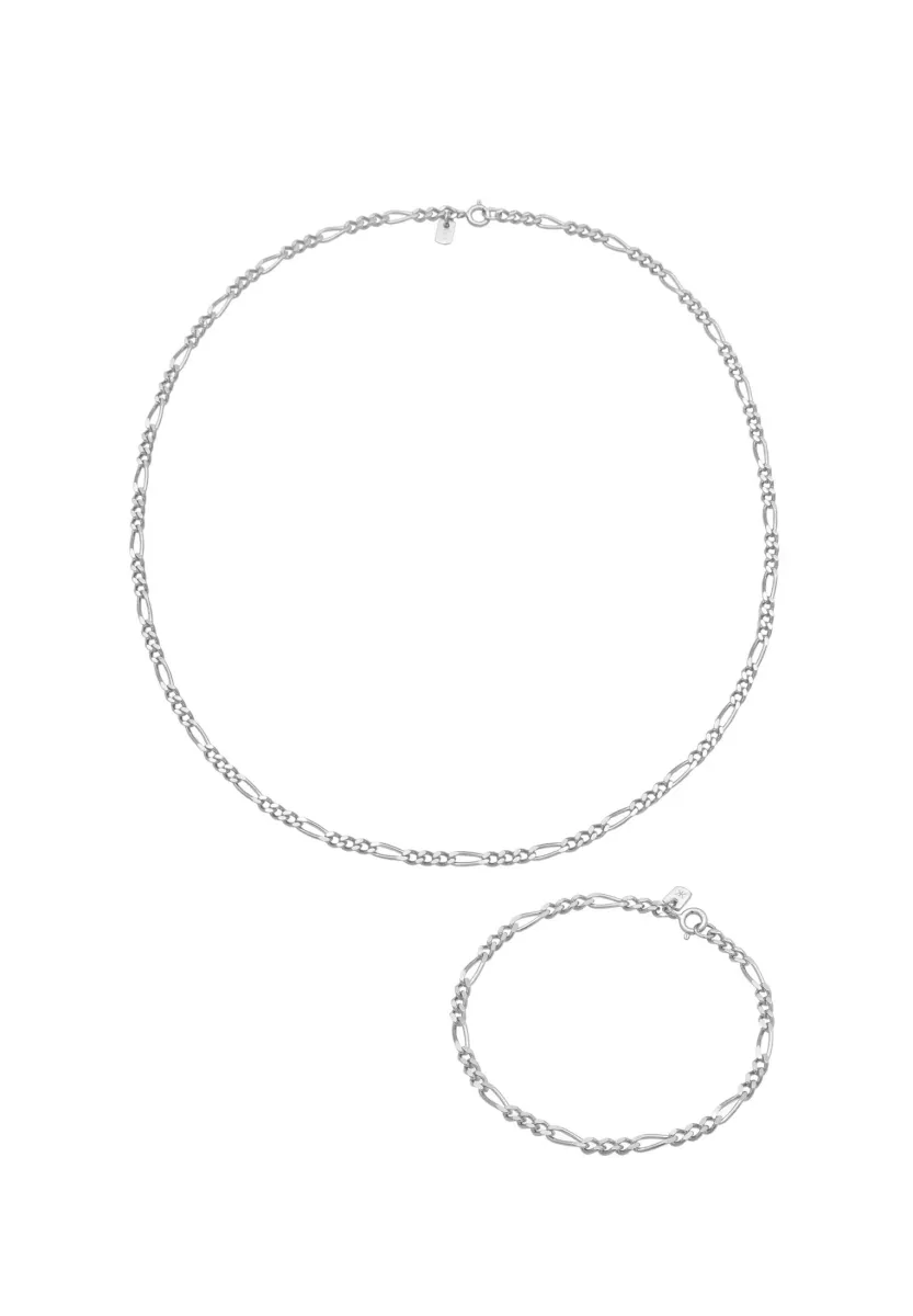 SET FIGARO DESIGN - Halskette - silberfarben