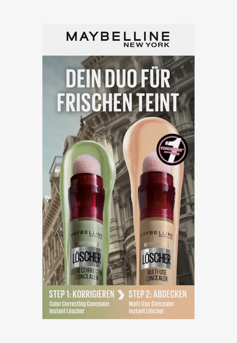 SET: INSTANT ANTI-AGE EFFECT ERASER CONCEALER GREEN + 01 - Make-up Set