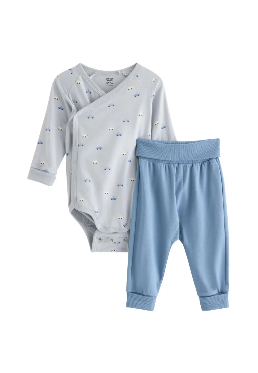 SET JOGGER - Stoffhose - light dusty blue
