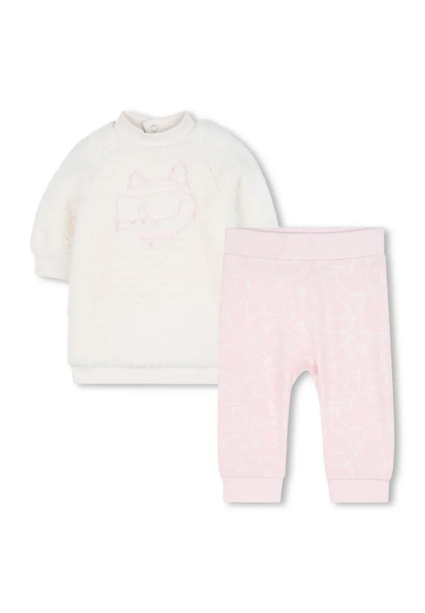 SET - Jogginghose - off-white/pink