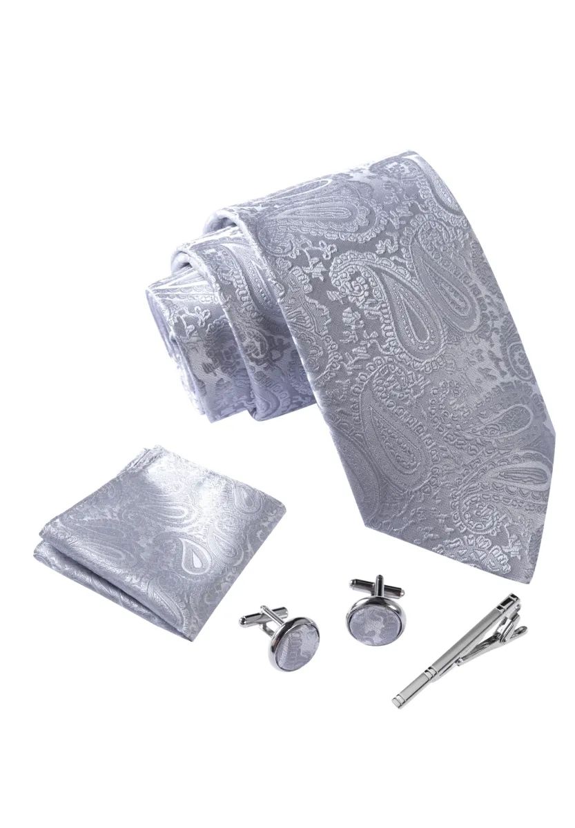 SET - Krawatte - hellgrau