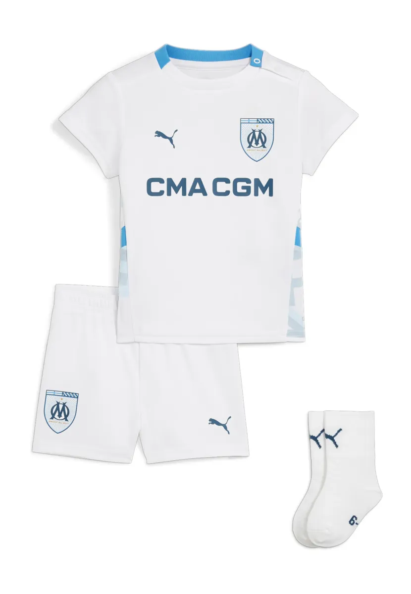 SET - Kurze Sporthose - white bleu azur