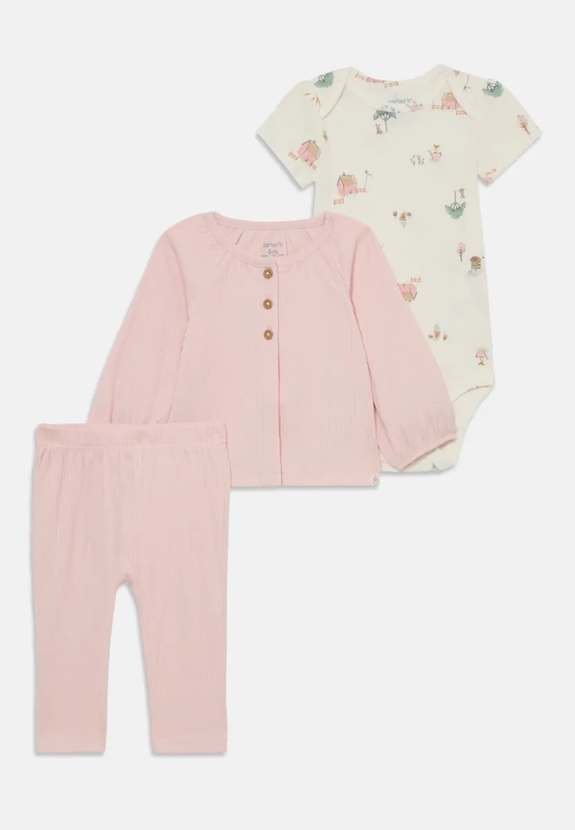 SET - Langarmshirt - light pink/off white