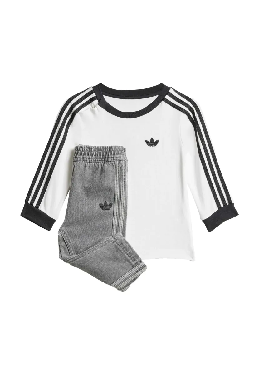 SET - Langarmshirt - white black