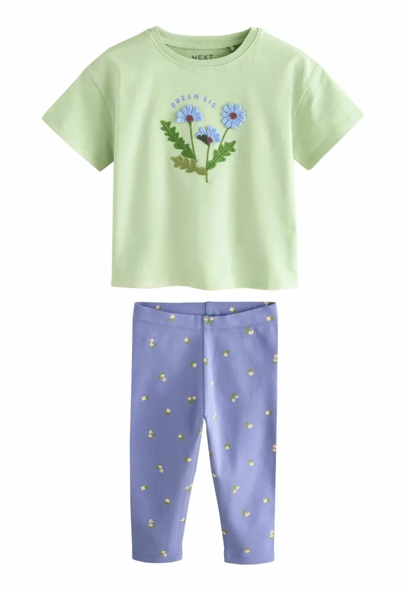 SET - Leggings - Hosen - green flower