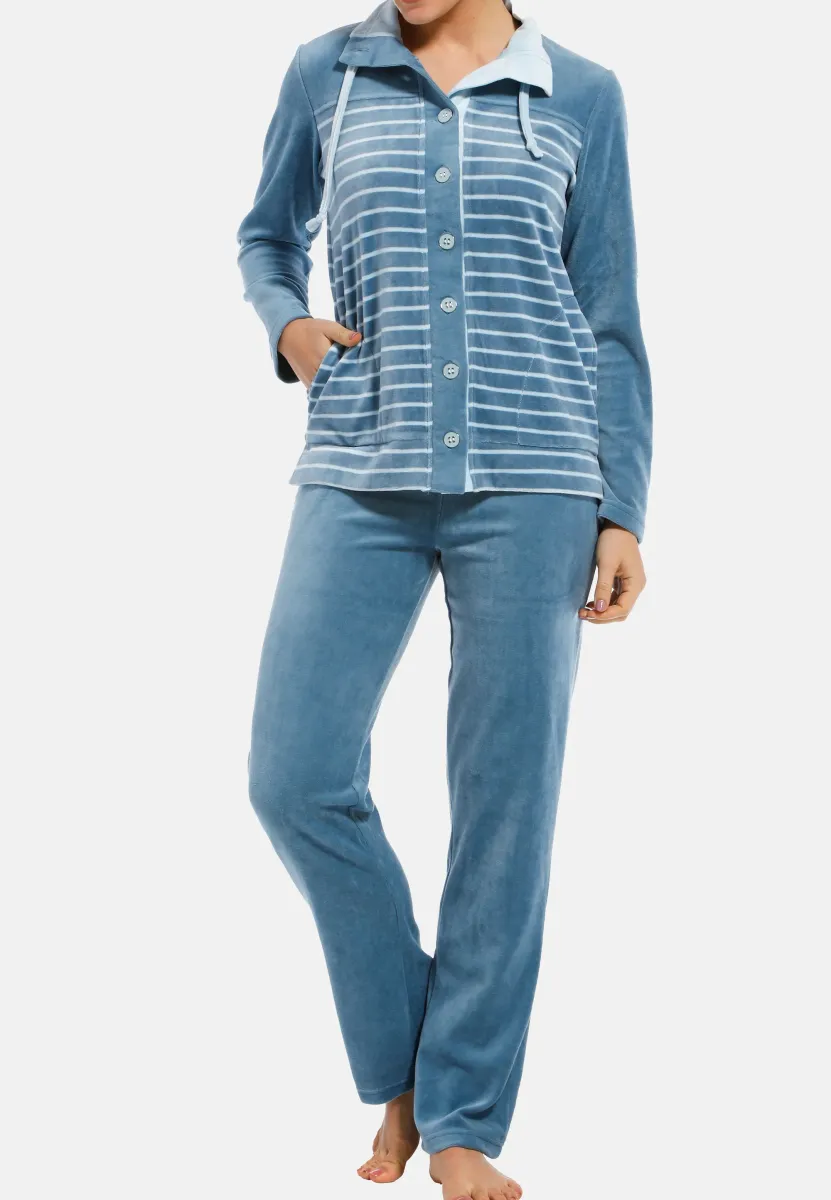 SET - Nachtwäsche Set - cadetblue