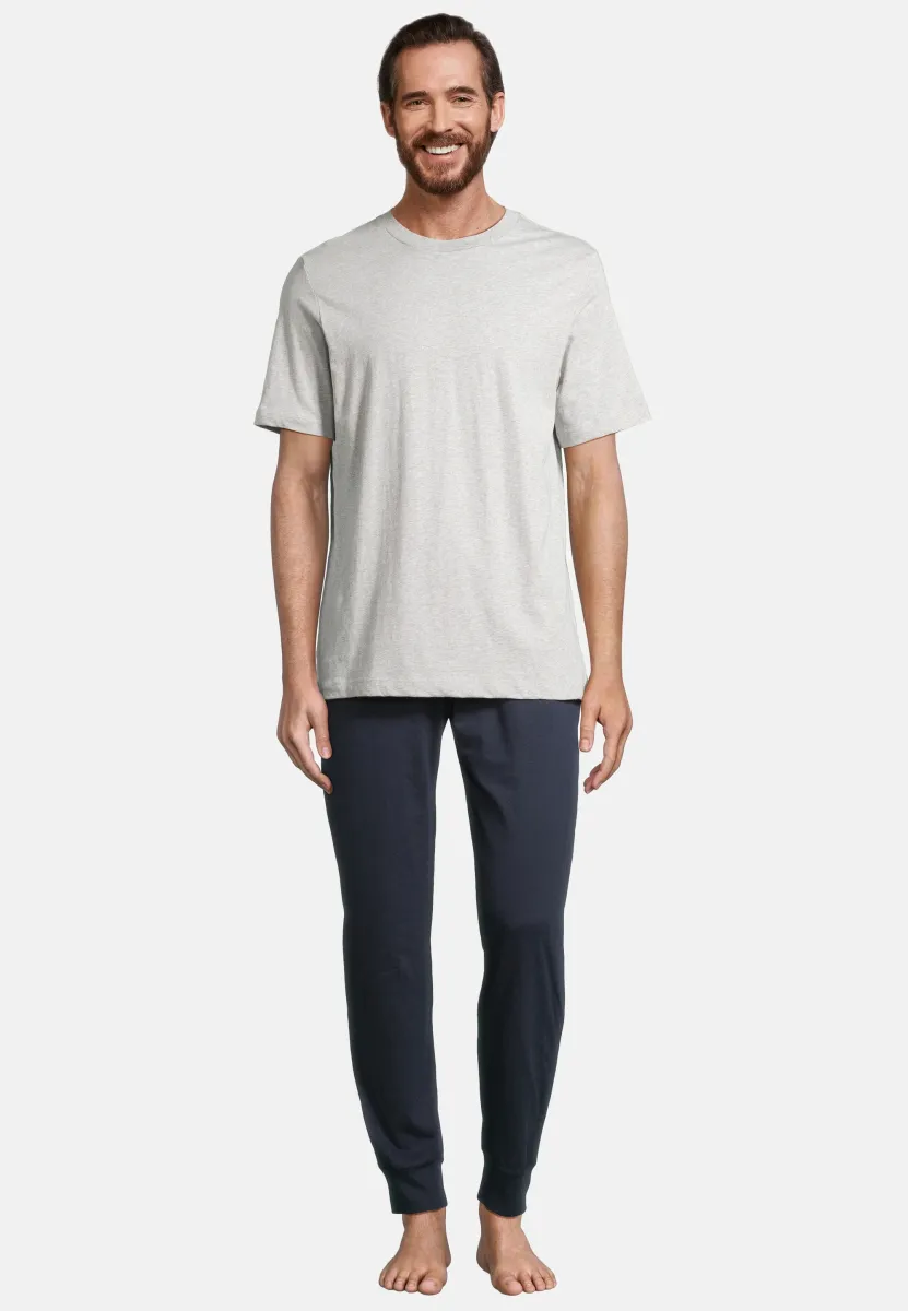 SET - Nachtwäsche Set - dunkelblau   grau