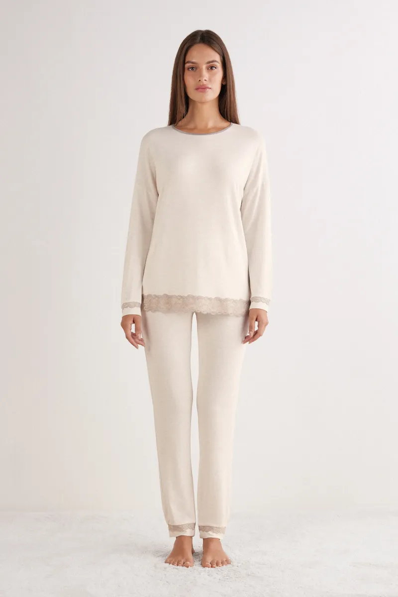 SET - Nachtwäsche Set - natural