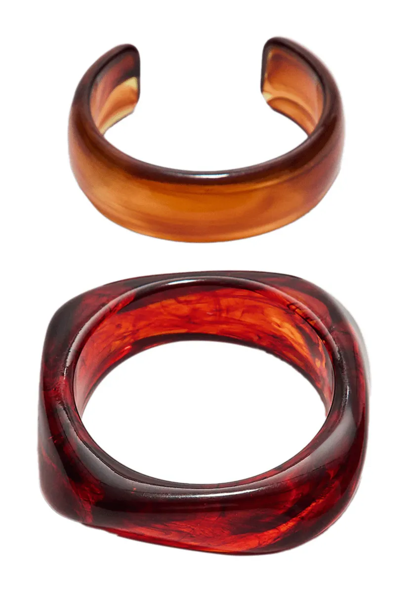 SET OF 2 - Armband - dark red